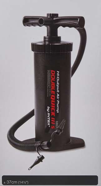 Intex Bomba de mano Double Quick I - Inflador manual para piscina, colchón y flotador - PVC, PE, ABS, acero, nylon