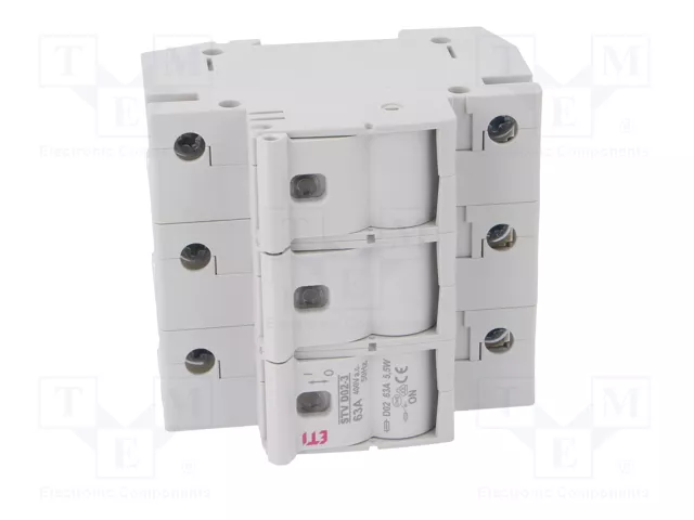 ETI POLAM Interruptor de fusible D02, 3 polos, 63A, 400VAC