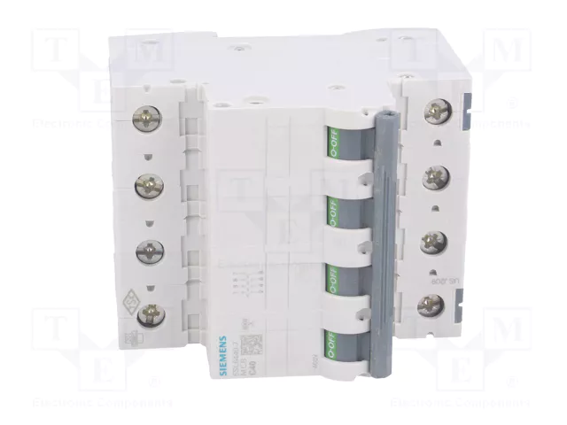 SIEMENS 5SL6440-7 Interruptor magnetotérmico 4 polos 40A Característica C SIEMENS 5SL6440-7 Interruptor magnetotérmico 4 polos 40A Característica C