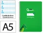Liderpapel Cuaderno Espiral Pautaguía A5 Tapa Dura Verde