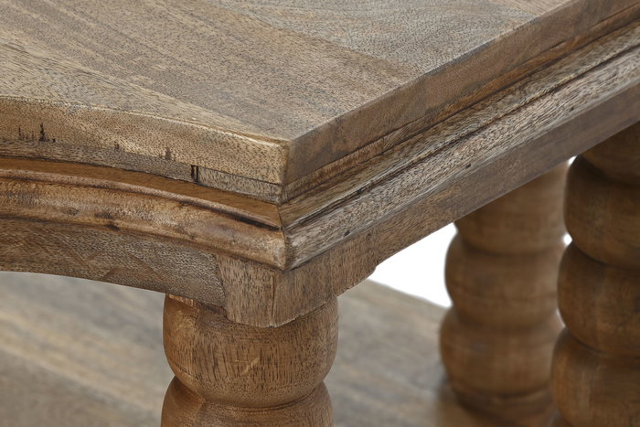 DKD Home Decor Mesa Centro Mango Torneada 80 x 48 x 131 cm
