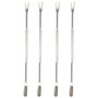 Home Deco Factory Juego de 4 Tenedores para Marisco, Pinchos Doble Uso para Crustáceos y Moluscos, Mango Largo, 18 cm