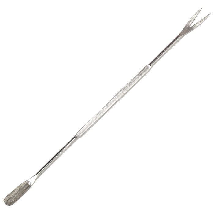 Home Deco Factory Juego de 4 Tenedores para Marisco, Pinchos Doble Uso para Crustáceos y Moluscos, Mango Largo, 18 cm