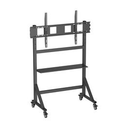 Ewent Soporte para TV con Ruedas para Televisores de 55" a 100", Carga 120 kg, Ajuste de Altura, Compatible VESA 200x200 a 1000x600