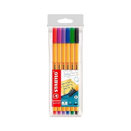Stabilo Point 88 Estuche de 6 Rotuladores punta fibra 0,4 mm colores surtidos