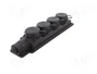 PAWBOL Tomacorriente de alimentación AC 4x Schuko negro