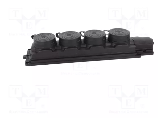 PAWBOL Tomacorriente de alimentación AC 4x Schuko negro PAWBOL Tomacorriente de alimentación AC 4x Schuko negro