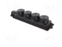 PAWBOL Tomacorriente de alimentación AC 4x Schuko negro