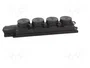 PAWBOL Tomacorriente de alimentación AC 4x Schuko negro