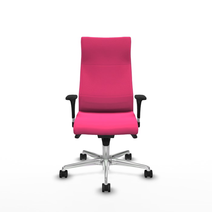 PIQUERAS Y CRESPO Sillón Albacete con mecanismo Sincro, Similpiel Rosa, Base Aluminio, Brazos 1D PIQUERAS Y CRESPO Sillón Albacete con mecanismo Sincro, Similpiel Rosa, Base Aluminio, Brazos 1D