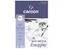 Canson Imagine Bloc Dibujo Multitecnicas DIN A1 Encolado Liso 59,4x84,1 cm 25 Hojas 200 gr/m2