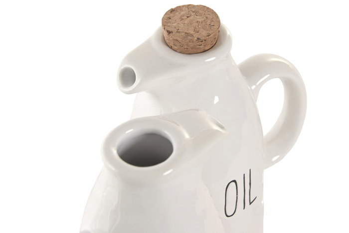 DKD Home Decor Set de Aceitera y Vinagrera de Porcelana con Corcho DKD Home Decor Set de Aceitera y Vinagrera de Porcelana con Corcho