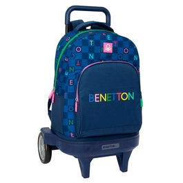 Safta Mochila Grande con Ruedas Compact Evolutiva Extensible Benetton "Damero" 330x220x450 mm