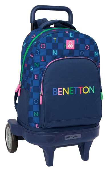 Safta Mochila Benetton Damero con Ruedas Compact Evolution Extraíble Safta Mochila Benetton Damero con Ruedas Compact Evolution Extraíble