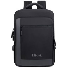 L-LINK Mochila para Portátil hasta 15.6 pulg. con Cargador USB LL-9020A