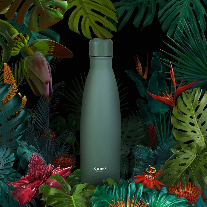 Cook Concept Termo Botella 500 Ml Verde Acero Inoxidable Doble Pared Frío 18h Caliente 6h Cook Concept Termo Botella 500 Ml Verde Acero Inoxidable Doble Pared Frío 18h Caliente 6h