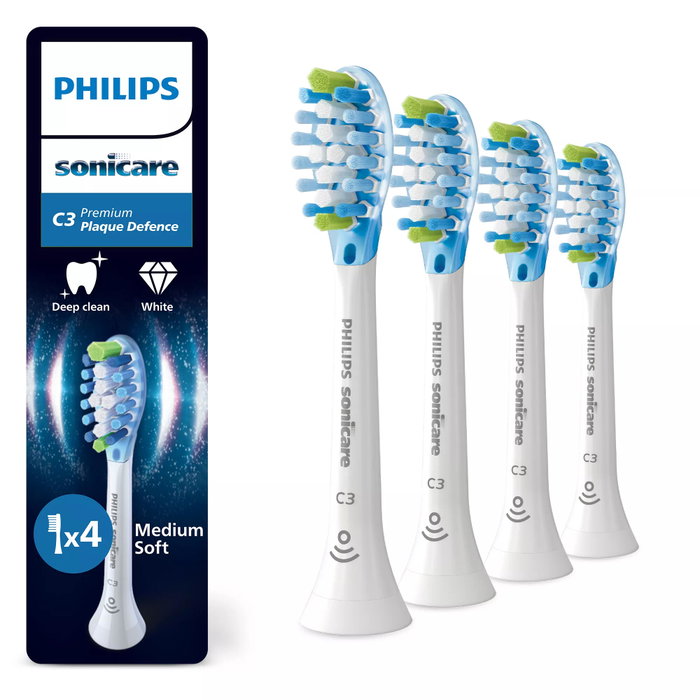 Philips Cabezales Sonicare C3 Premium Plaque Defence HX9044/87 Blanco (4 unidades) Philips Cabezales Sonicare C3 Premium Plaque Defence HX9044/87 Blanco (4 unidades)