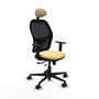 PIQUERAS Y CRESPO Silla de oficina Jorquera Sincro/Traslack Crema y Negro