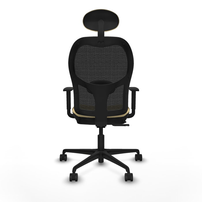 PIQUERAS Y CRESPO Silla de oficina Jorquera Sincro/Traslack Crema y Negro