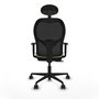 PIQUERAS Y CRESPO Silla de oficina Jorquera Sincro/Traslack Crema y Negro