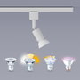Philips Sistema de Riel Easylink con 3 Proyectores Tobia Ajustables, 5W, Blanco, GU10, 1m, Incluye Fuente de Alimentación