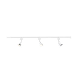 Philips Sistema de Riel Easylink con 3 Proyectores Tobia Ajustables, 5W, Blanco, GU10, 1m, Incluye Fuente de Alimentación