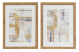 DKD Home Decor Cuadro Abstracto Multicolor de Cristal y PS, Pack de 6