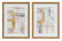 DKD Home Decor Cuadro Abstracto Multicolor de Cristal y PS, Pack de 6