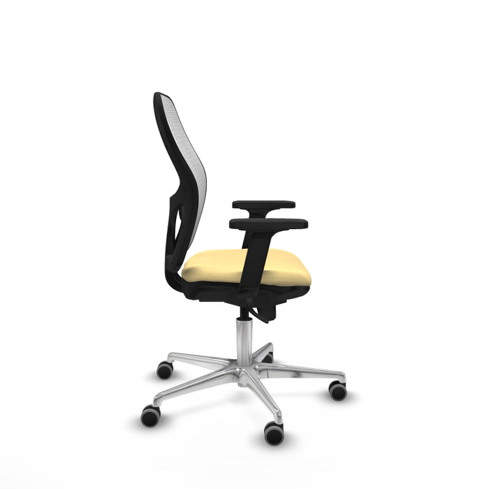 PIQUERAS Y CRESPO Silla de oficina Jorquera con mecanismo Sincro, Crema y Blanco
