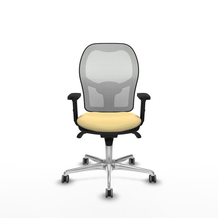 PIQUERAS Y CRESPO Silla de oficina Jorquera con mecanismo Sincro, Crema y Blanco