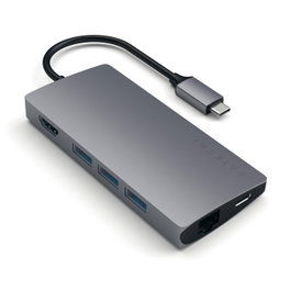 Satechi USB-C V2 Multi-Port Hub 8 en 1, Space Grau, ST-TCMA2M