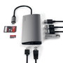 Satechi Adaptador Multipuerto USB-C V2 con Ethernet, HDMI 4K, Carga Pasante, para MacBook
