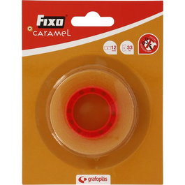Cinta Adhesiva Fixo Caramel Rollo 33X12 Blister (Set de 12)