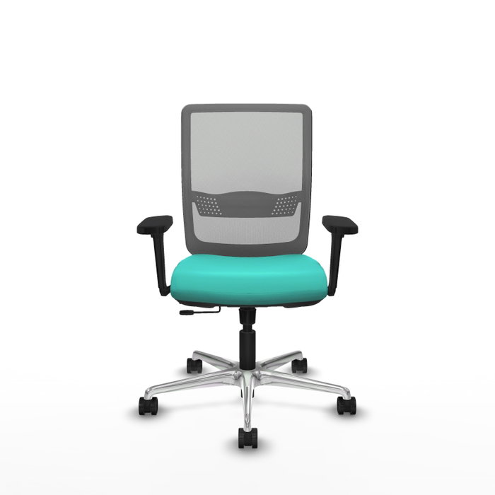 PIQUERAS Y CRESPO Silla de oficina Haches con mecanismo Sincro/Traslack, Turquesa y Gris PIQUERAS Y CRESPO Silla de oficina Haches con mecanismo Sincro/Traslack, Turquesa y Gris