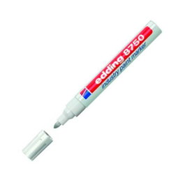 Edding 8750 Marcador Permanente Tinta Opaca Industrial Blanco - Set de 10 (Set de 10)