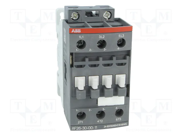 ABB Contactor AF 3-polar 26A 24-60VAC/20-60VDC NO x3