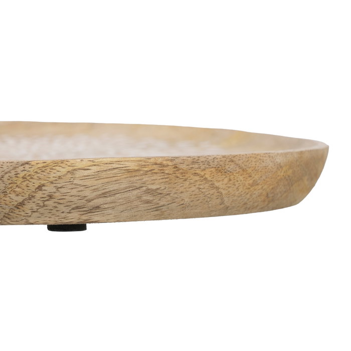 S/3 Plato Blanco-Natural Madera de Mango 25 X 25 X 2,50 cm S/3 Plato Blanco-Natural Madera de Mango 25 X 25 X 2,50 cm