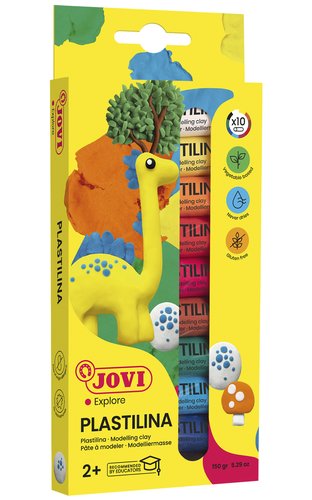 Jovi Estuche de 10 Barras de Plastilina Colores Surtidos