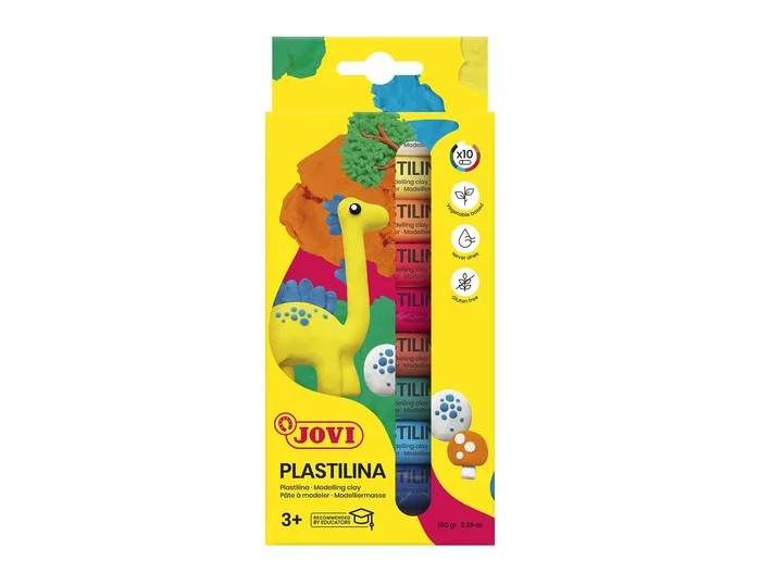 Jovi Estuche de 10 Barras de Plastilina Colores Surtidos