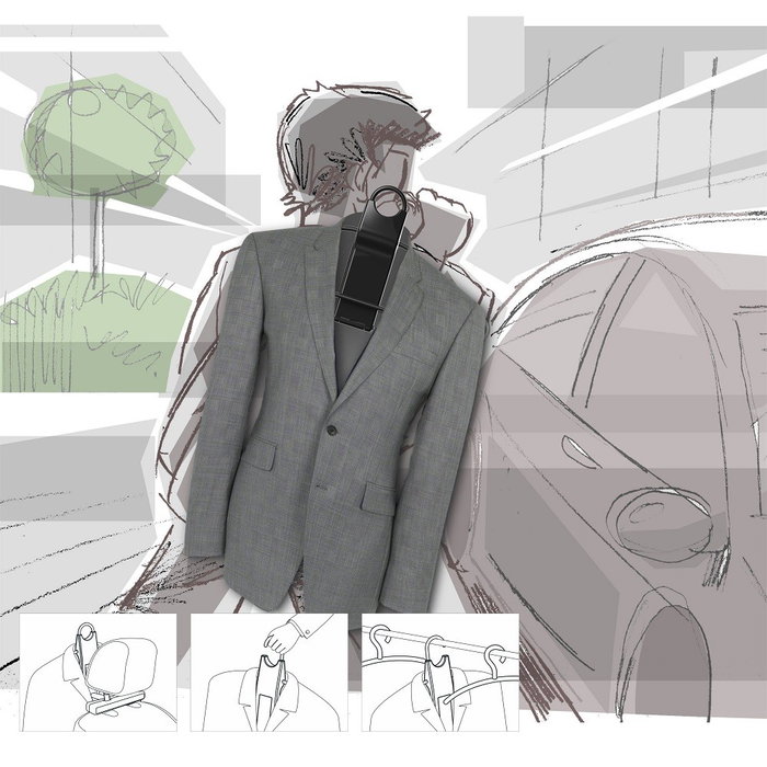 Rati V01350 Percha para Ropa y Trajes con Soporte para Coche, Producto Europeo de Calidad OEM, Fácil de Instalar Rati V01350 Percha para Ropa y Trajes con Soporte para Coche, Producto Europeo de Calidad OEM, Fácil de Instalar