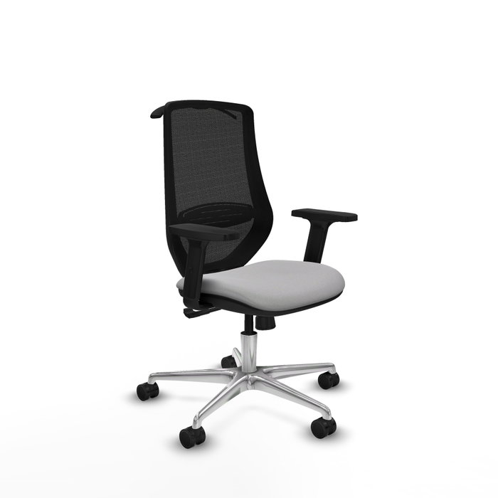 PIQUERAS Y CRESPO Silla de oficina Mardos con Mecanismo Sincro Gris claro y Negro PIQUERAS Y CRESPO Silla de oficina Mardos con Mecanismo Sincro Gris claro y Negro