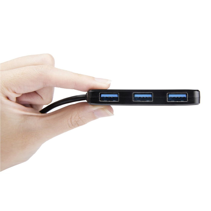 Transcend HUB2 USB 3.2 Gen 1 Hub de 4 Puertos Negro Transcend HUB2 USB 3.2 Gen 1 Hub de 4 Puertos Negro