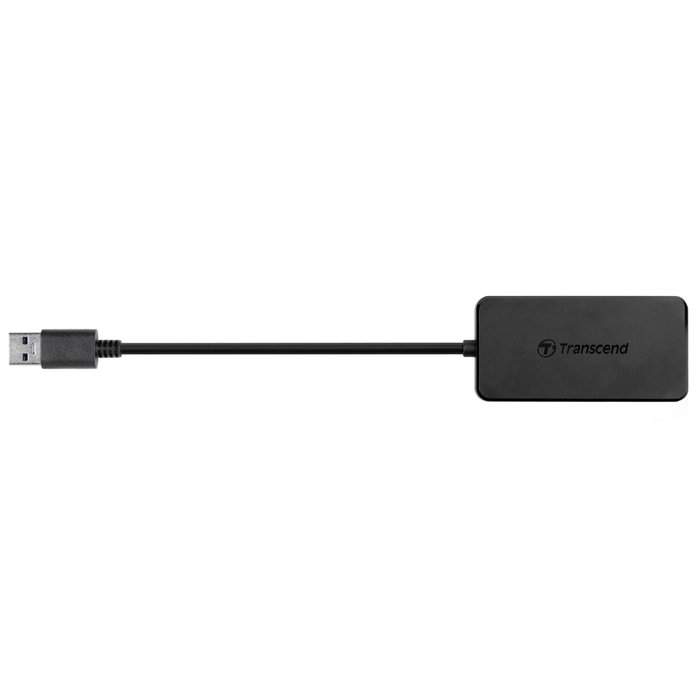 Transcend HUB2 USB 3.2 Gen 1 Hub de 4 Puertos Negro Transcend HUB2 USB 3.2 Gen 1 Hub de 4 Puertos Negro