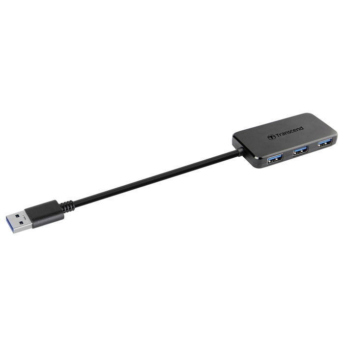 Transcend HUB2 USB 3.2 Gen 1 Hub de 4 Puertos Negro Transcend HUB2 USB 3.2 Gen 1 Hub de 4 Puertos Negro