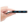Transcend HUB2 - USB Hub de 4 Puertos USB 3.2 Gen 1 (3.1 Gen 1) Tipo A, Color Negro, Certificado CE/FCC/BSMI/KC/RCM/EAC, Alimentación por USB (5V/0.9A), 29g