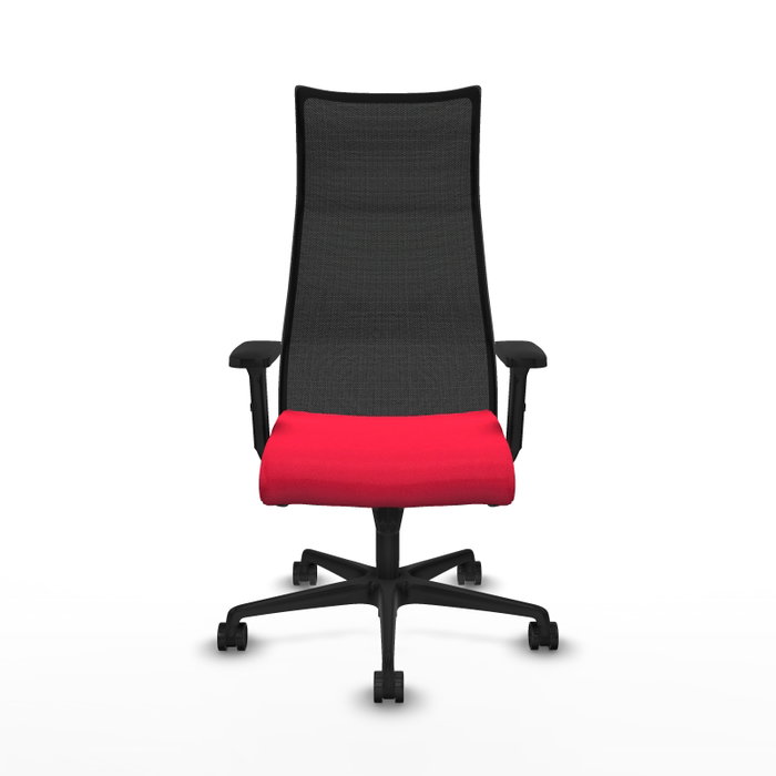 PIQUERAS Y CRESPO Sillón Albacete Rojo y Negro con Mecanismo Sincro y Brazos 2D PIQUERAS Y CRESPO Sillón Albacete Rojo y Negro con Mecanismo Sincro y Brazos 2D