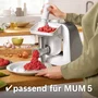 Bosch MUZ5FW1 Picadora de carne para Robot de cocina MUM5, Accesorio con disco de acero inoxidable 4.5mm