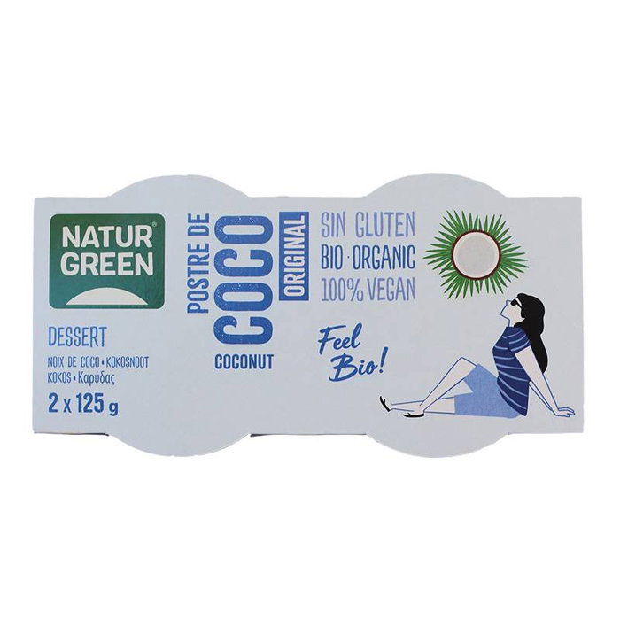 NATURGREEN Postre de Coco 2x125gr