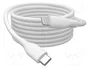 DIGITUS Cable USB-C a Lightning de Silicona de 1 m, Blanco, MFi