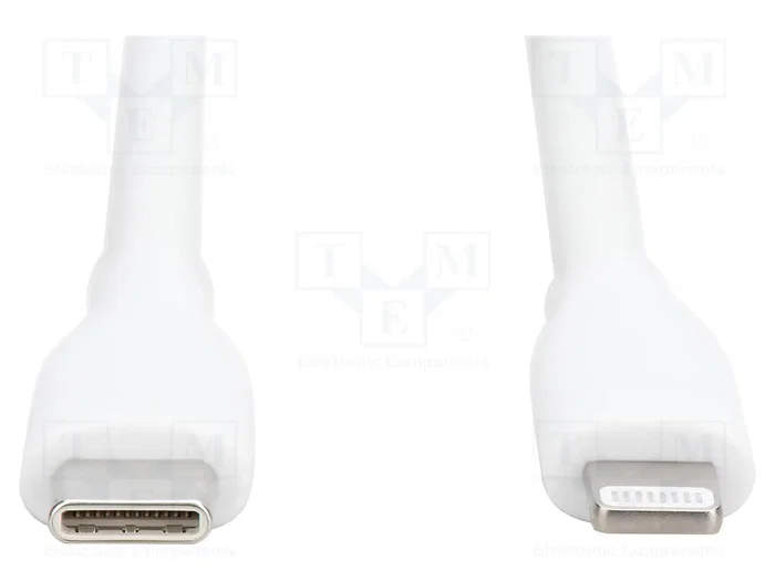 DIGITUS Cable USB-C a Lightning de Silicona de 1 m, Blanco, MFi DIGITUS Cable USB-C a Lightning de Silicona de 1 m, Blanco, MFi